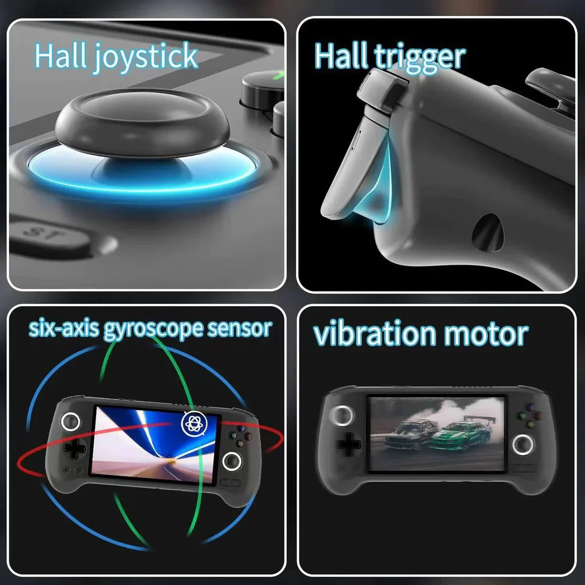 Handheld Game Console Anbernic RG556 Android 13 5.48-inch AMOLED Hall Joystick Active Cooling