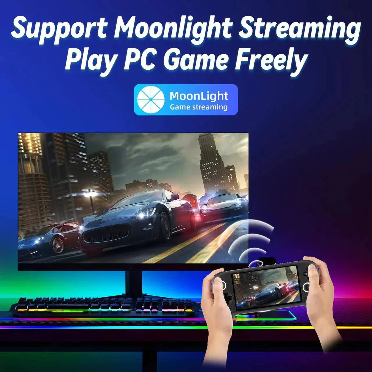 Handheld Game Console Anbernic RG556 Android 13 5.48-inch AMOLED Hall Joystick Active Cooling