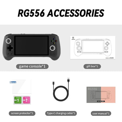 Handheld Game Console Anbernic RG556 Android 13 5.48-inch AMOLED Hall Joystick Active Cooling