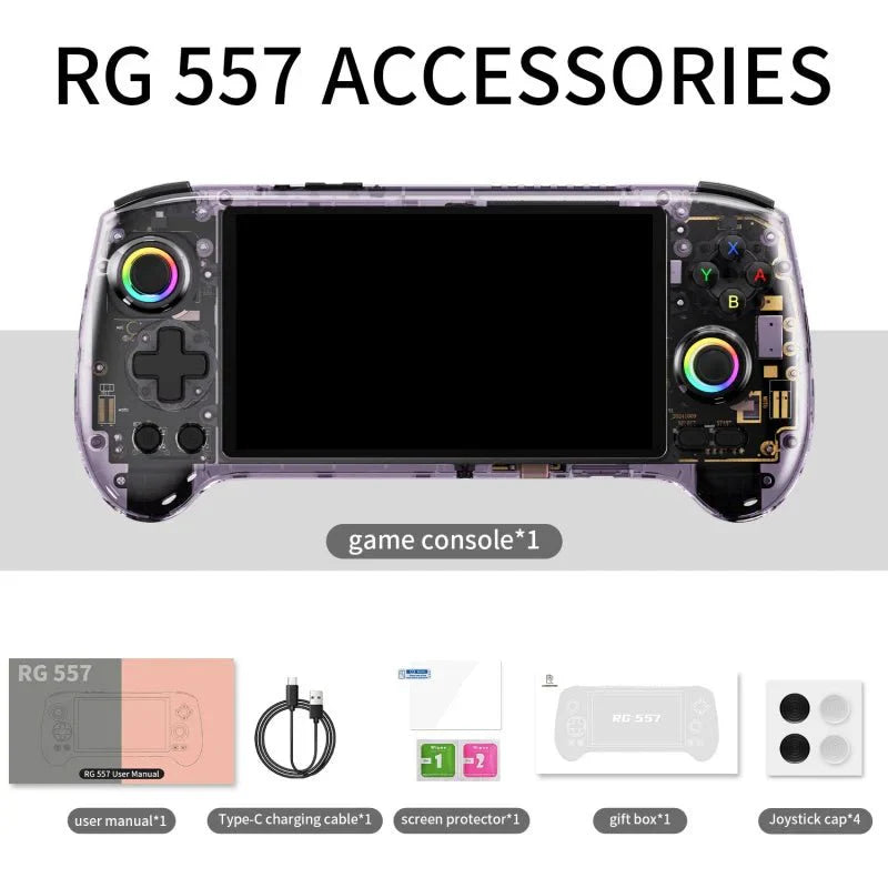 Retro Handheld Game Console Anbernic RG557 - Android 14 AMOLED WiFi 6E Portable Gaming Handheld 5500mAh