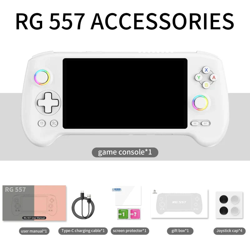 Retro Handheld Game Console Anbernic RG557 - Android 14 AMOLED WiFi 6E Portable Gaming Handheld 5500mAh