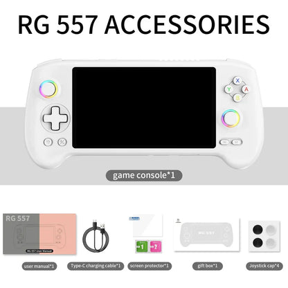 Retro Handheld Game Console Anbernic RG557 - Android 14 AMOLED WiFi 6E Portable Gaming Handheld 5500mAh