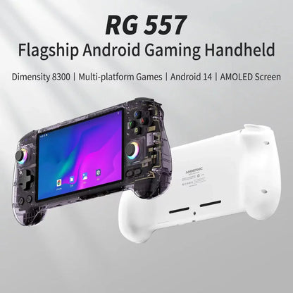 Retro Handheld Game Console Anbernic RG557 - Android 14 AMOLED WiFi 6E Portable Gaming Handheld 5500mAh
