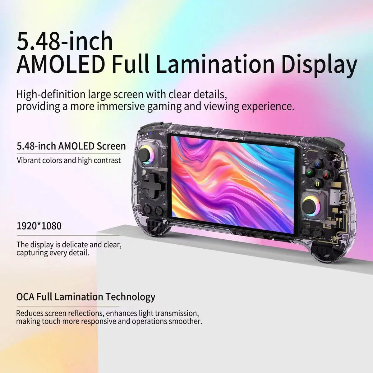 Retro Handheld Game Console Anbernic RG557 - Android 14 AMOLED WiFi 6E Portable Gaming Handheld 5500mAh