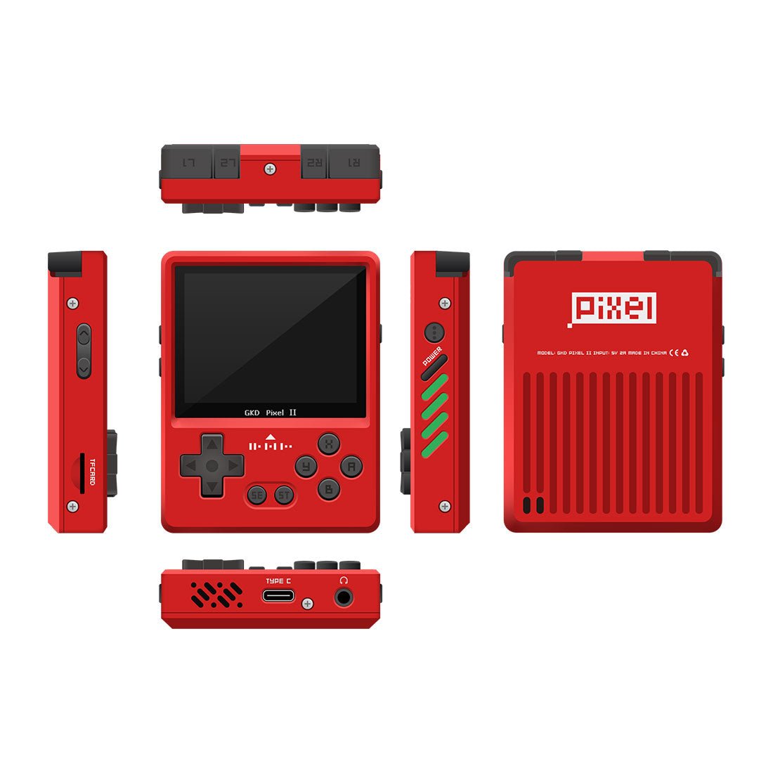 Handheld Game Console GKD Pixel 2 Retro Gaming CNC Aluminum 2.4-inch IPS OTG Vibration