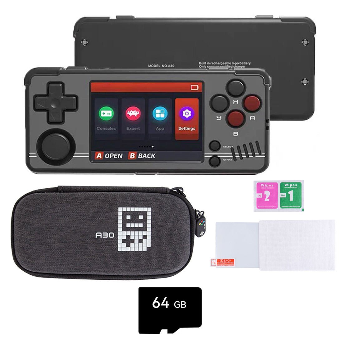 Handheld Game Console Miyoo A30 Retro Gaming Horizontal 2.8-inch IPS 26 Emulators Wi-Fi