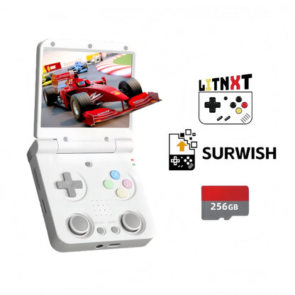 Handheld Game Console Miyoo Flip V2 Retro Gaming Clamshell 3.5-inch IPS Dual Joystick HDMI