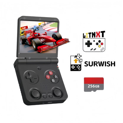 Handheld Game Console Miyoo Flip V2 Retro Gaming Clamshell 3.5-inch IPS Dual Joystick HDMI