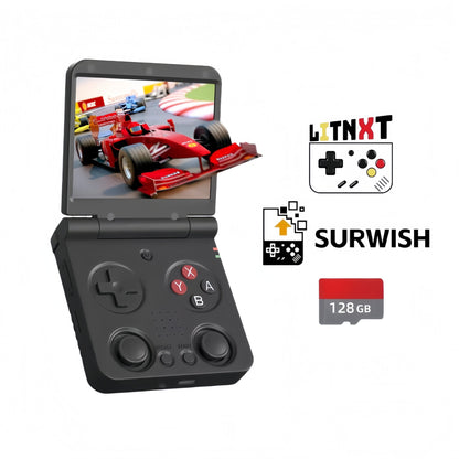 Handheld Game Console Miyoo Flip V2 Retro Gaming Clamshell 3.5-inch IPS Dual Joystick HDMI