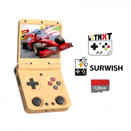 Handheld Game Console Miyoo Flip V2 Retro Gaming Clamshell 3.5-inch IPS Dual Joystick HDMI