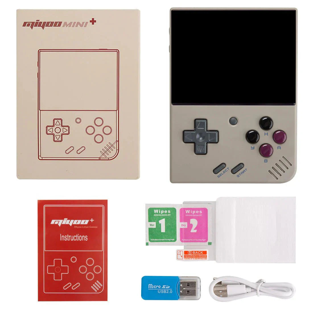 Handheld Game Console Miyoo Mini Plus Retro Gaming 3.5-inch IPS Onion OS 30 Emulators Wi-Fi