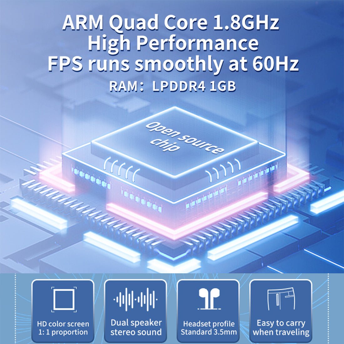 Handheld Game Console Powkiddy RGB30 – 4" IPS 720x720 Square RK3566 Wi-Fi HDMI JELOS