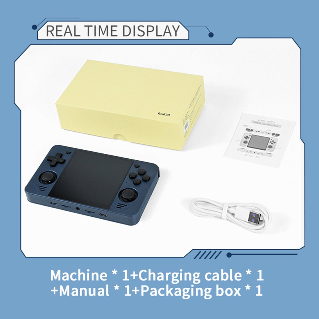 Handheld Game Console Powkiddy RGB30 – 4" IPS 720x720 Square RK3566 Wi-Fi HDMI JELOS
