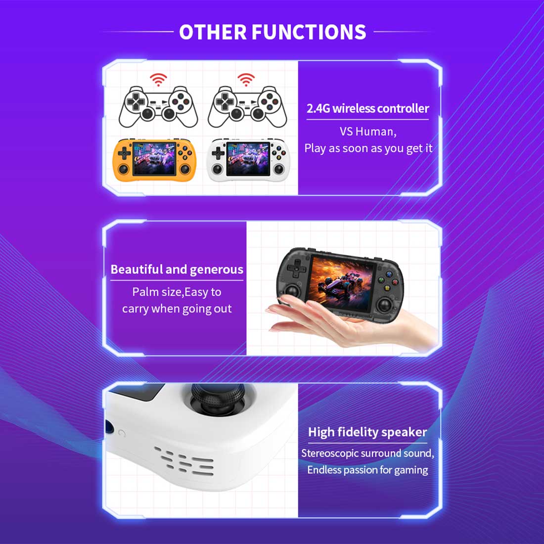 Handheld Game Console Powkiddy X35H – 3.5" IPS Horizontal RK3566 Bluetooth HDMI