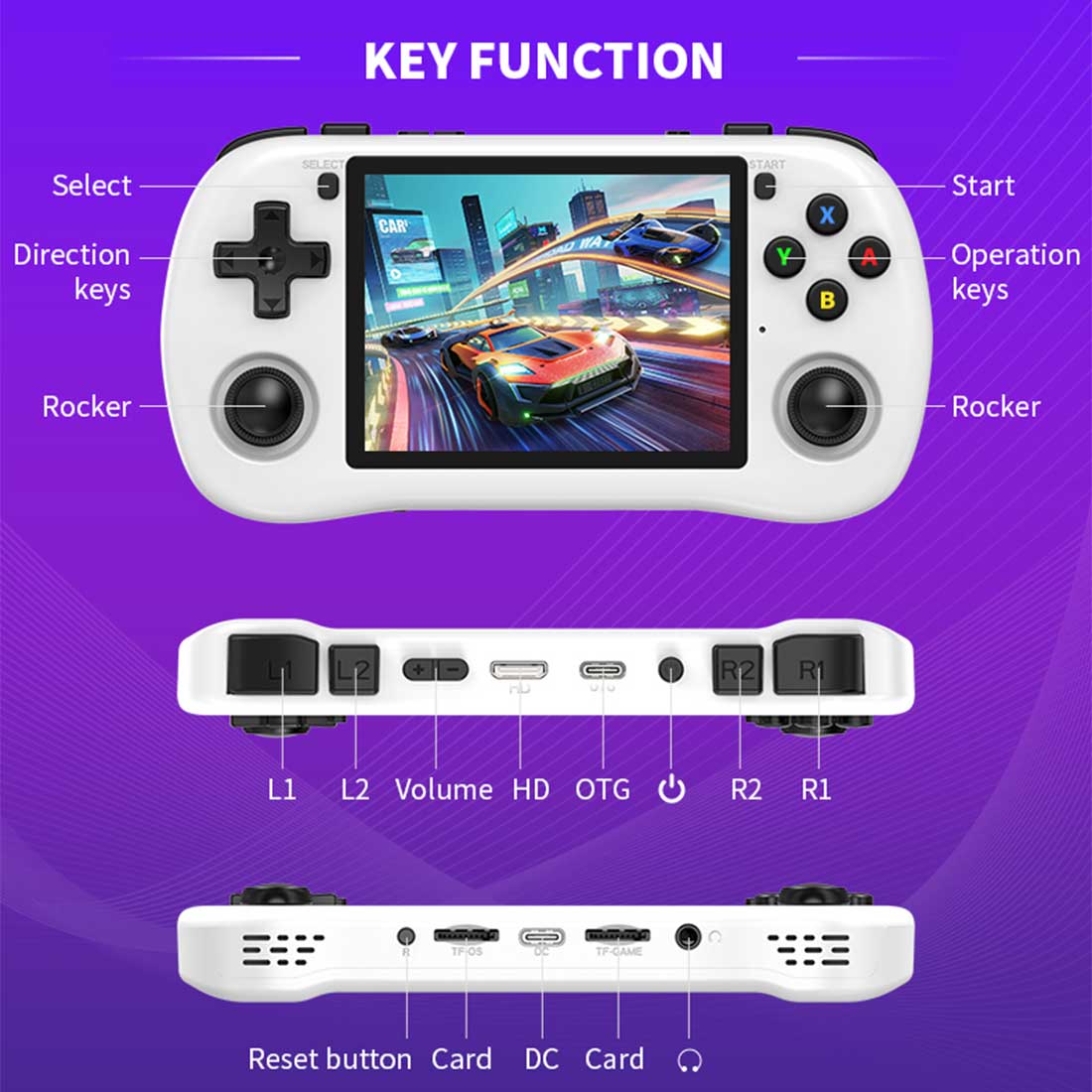 Handheld Game Console Powkiddy X35H – 3.5" IPS Horizontal RK3566 Bluetooth HDMI