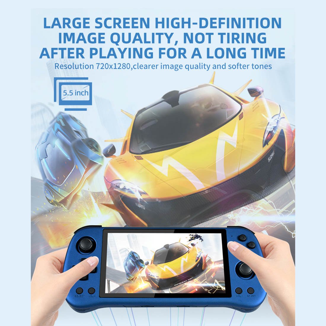 Handheld Game Console Powkiddy X55 – 5.5" IPS RK3566 Wi-Fi Bluetooth HDMI Linux