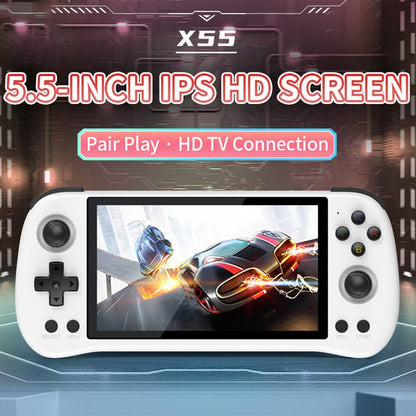 Handheld Game Console Powkiddy X55 – 5.5" IPS RK3566 Wi-Fi Bluetooth HDMI Linux