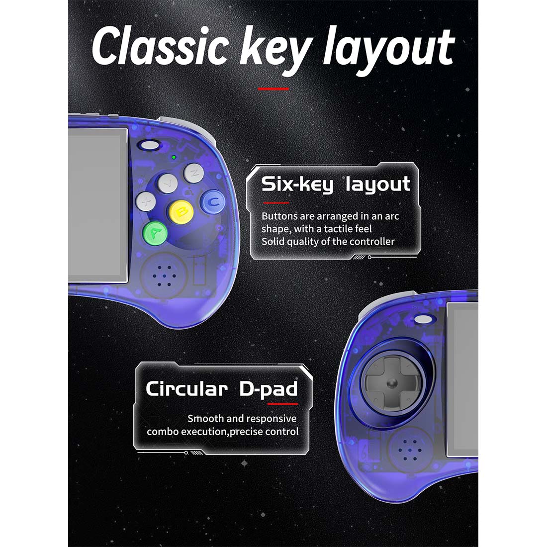 Retro Handheld Game Console Anbernic RG ARC-S - Linux Arcade Style Six-Key IPS HDMI Fighting Gaming Handheld 3500mAh