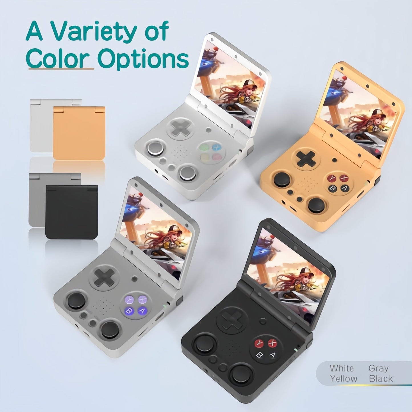Handheld Game Console Miyoo Flip V2 Retro Gaming Clamshell 3.5-inch IPS Dual Joystick HDMI