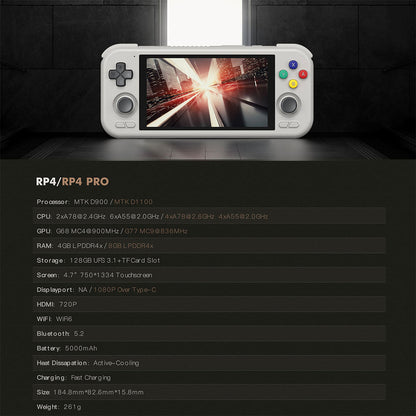 Handheld Game Console Retroid Pocket 4 Pro – IPS Retro Emulator Android Gaming