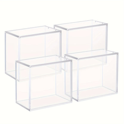 Acrylic Booster Box Display Case with Magnetic Lid – Thick 5mm Clear Protective Storage for Pokemon TCG Card Collectors, 3/4/6 Pack, 5.8"x3.5"x5.3"